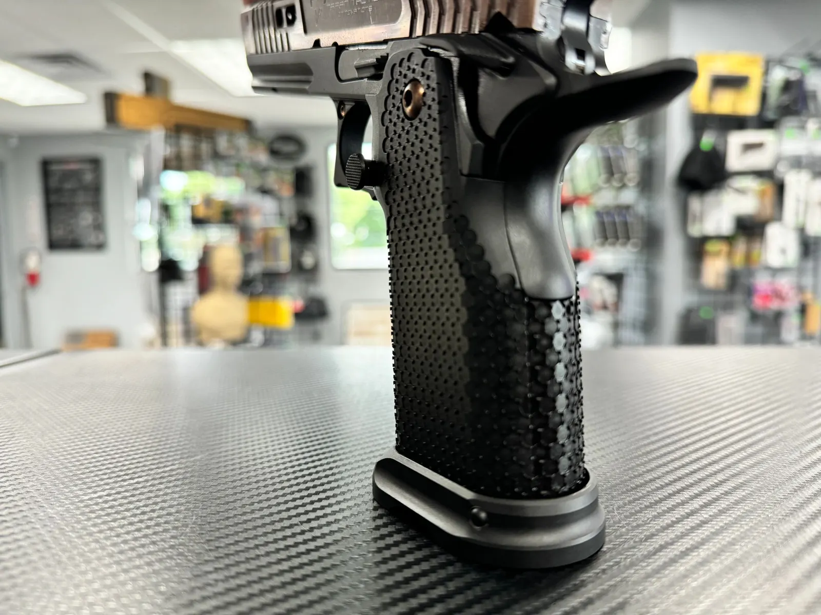 2011 pistol with custom grip texture